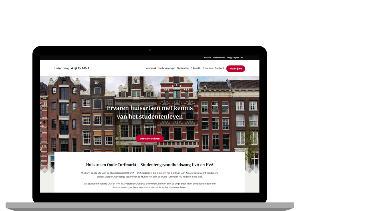 responsive webdesign huisartsen amsterdam  desktop