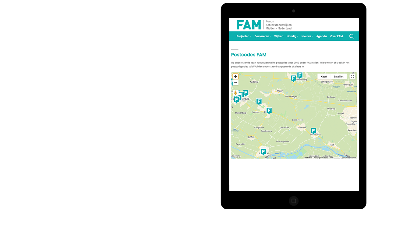 responsive webdesign FAM ipad